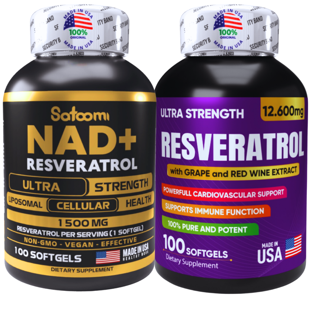 Combo Premium NAD+ & Resveratrol | Energía, Longevidad y Antienvejecimiento