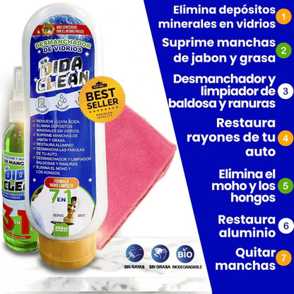 ✨ DIDA CLEAN – Desmanchador de Vidrios con Efecto Diamante 💎 | Brillo Impecable al Instante