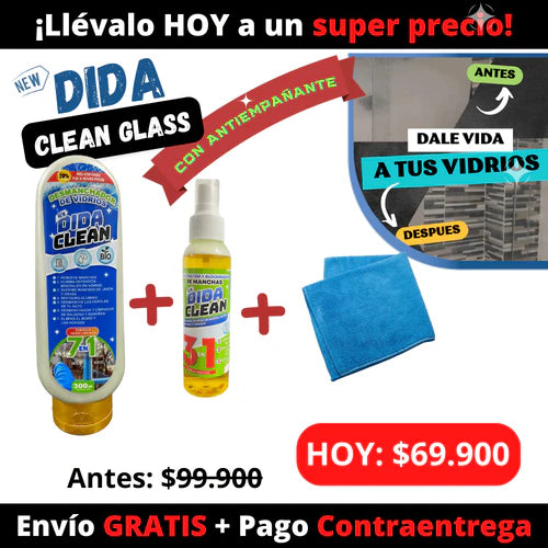 ✨ DIDA CLEAN – Desmanchador de Vidrios con Efecto Diamante 💎 | Brillo Impecable al Instante